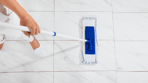 mopping ceramic tile floors